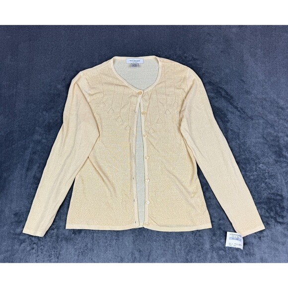 Iris Singer Cardigan & Shell Sweater Women's M / L Knitwear Made in Italy - Picture 1 of 9